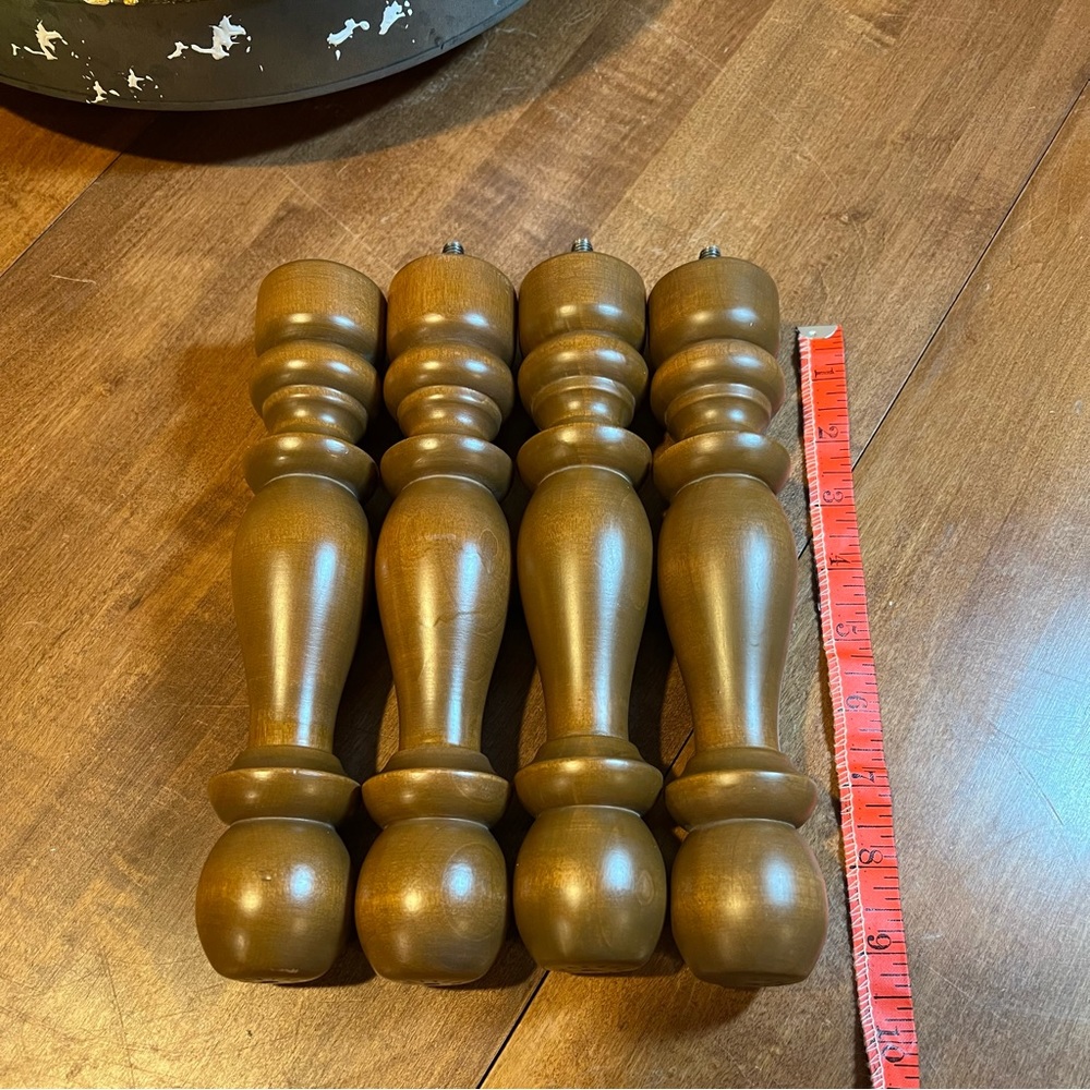 Wood Spindle Legs Set of Four 9.5” x 2”